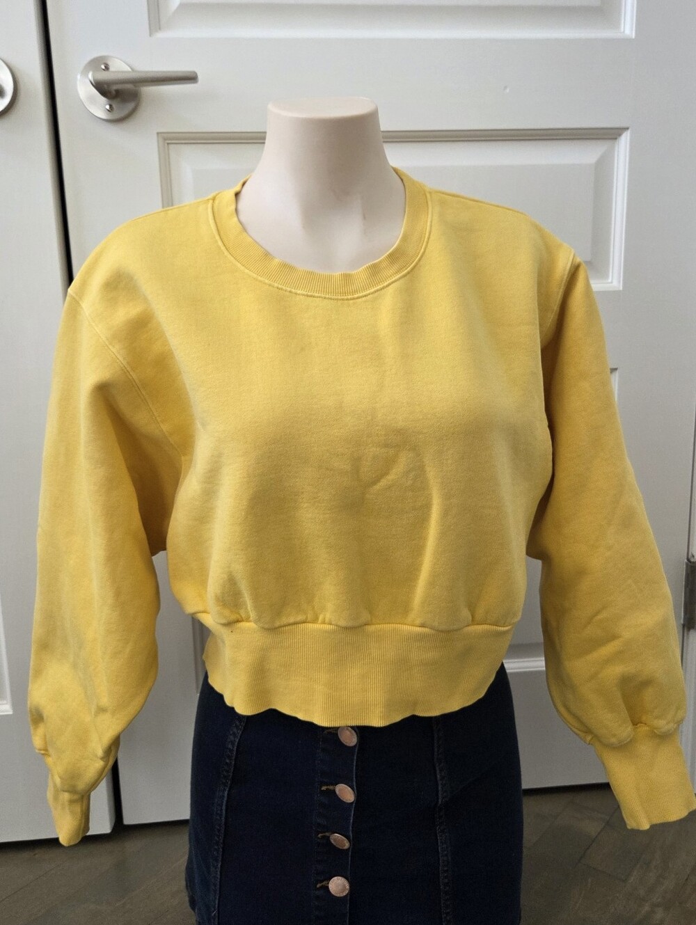 🌟Aritizia TNA Cropped Balloon Sleeve Sweatshirt - Picture 2 of 4